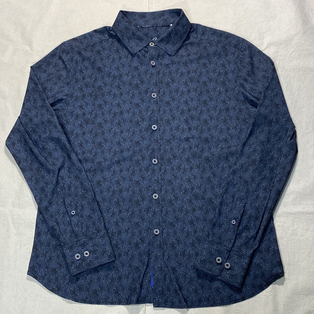 ROBERT GRAHAM COMFORT MEN'S UV Protection Wicking POLO SHIRT SIZE medium